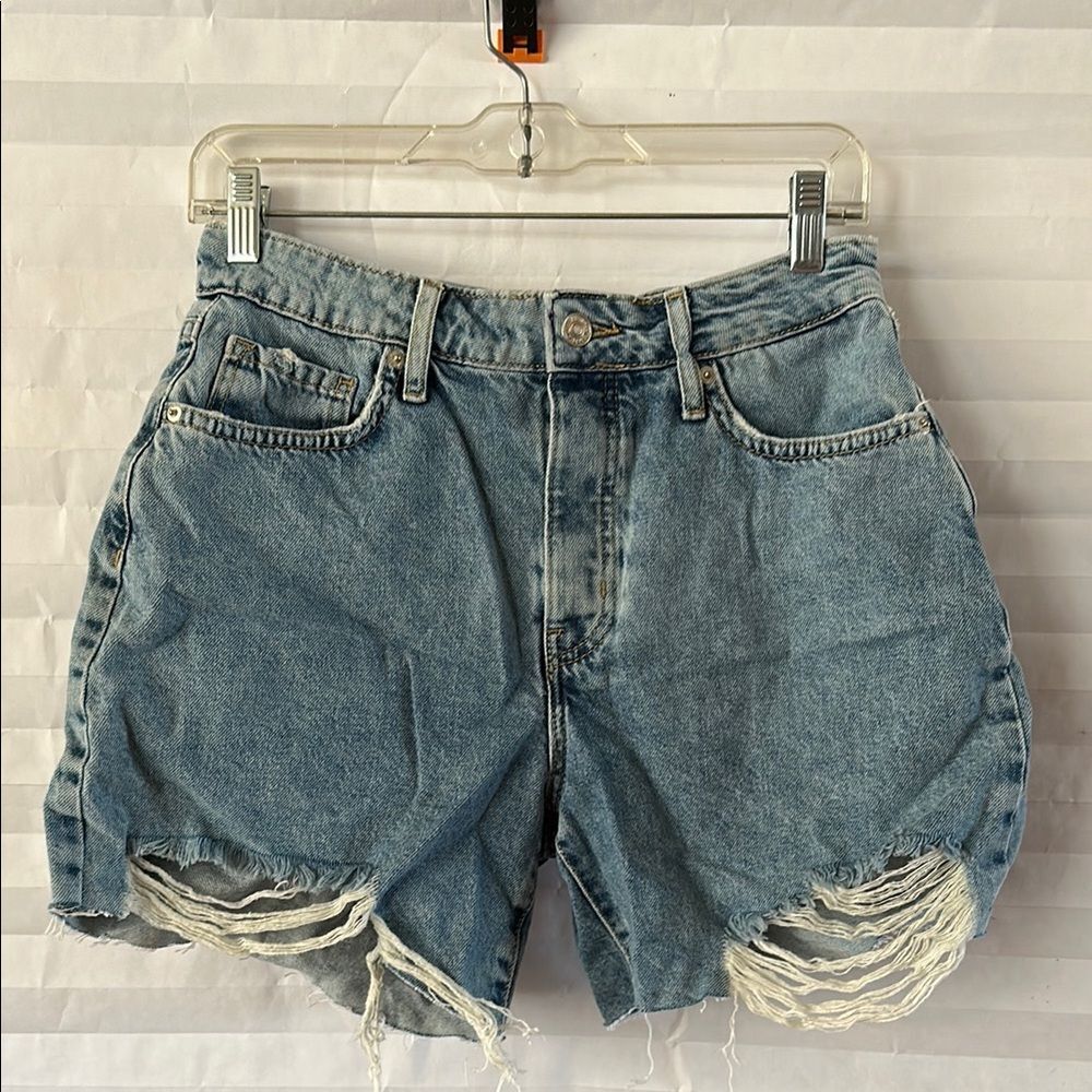Forever 21 Women’s Distressed Denim Cutoff Shorts Size 26 Jean Frayed Hem